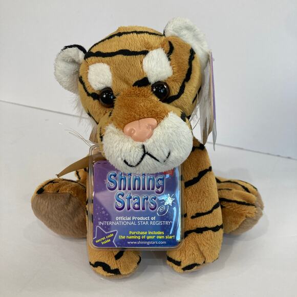 Russ Berrie Shining Stars Tiger Plush with Sealed Tag 8" Unused Code 0407 - Picture 1 of 7